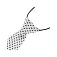 thumbnail image 3 of INSPIRE CHIC Unisex Pre-tied Colorful Cute Pattern Elastic Neck Short Ties for School Uniforms Black-Dots on White One Size, 3 of 5