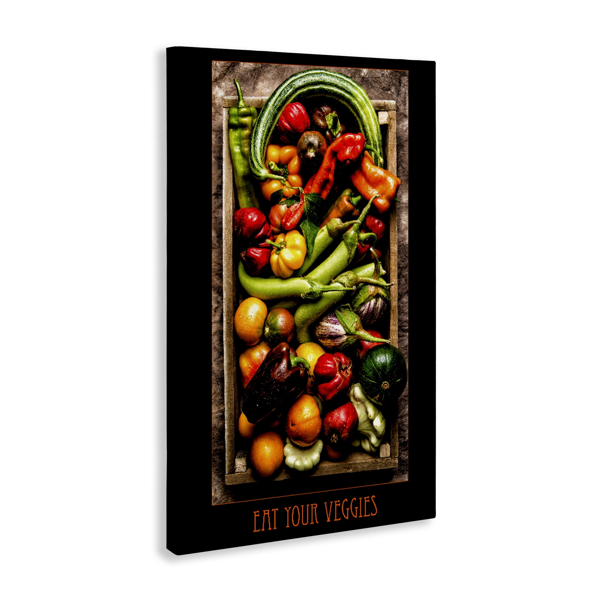 Stupell Industries Eat Your Veggies Vibrant Harvest Canvas Wall Art, design by Carl Kravats