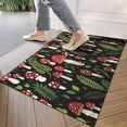 thumbnail image 4 of Red Mushroom Leaf Black Pattern Door Rugs,Washable Non Slip Door Mats Indoor,Decorative Door Mats,Entry Mat Indoor for Entrance,Bedroom,Kitchen,Bathroom,17"x30", 4 of 6