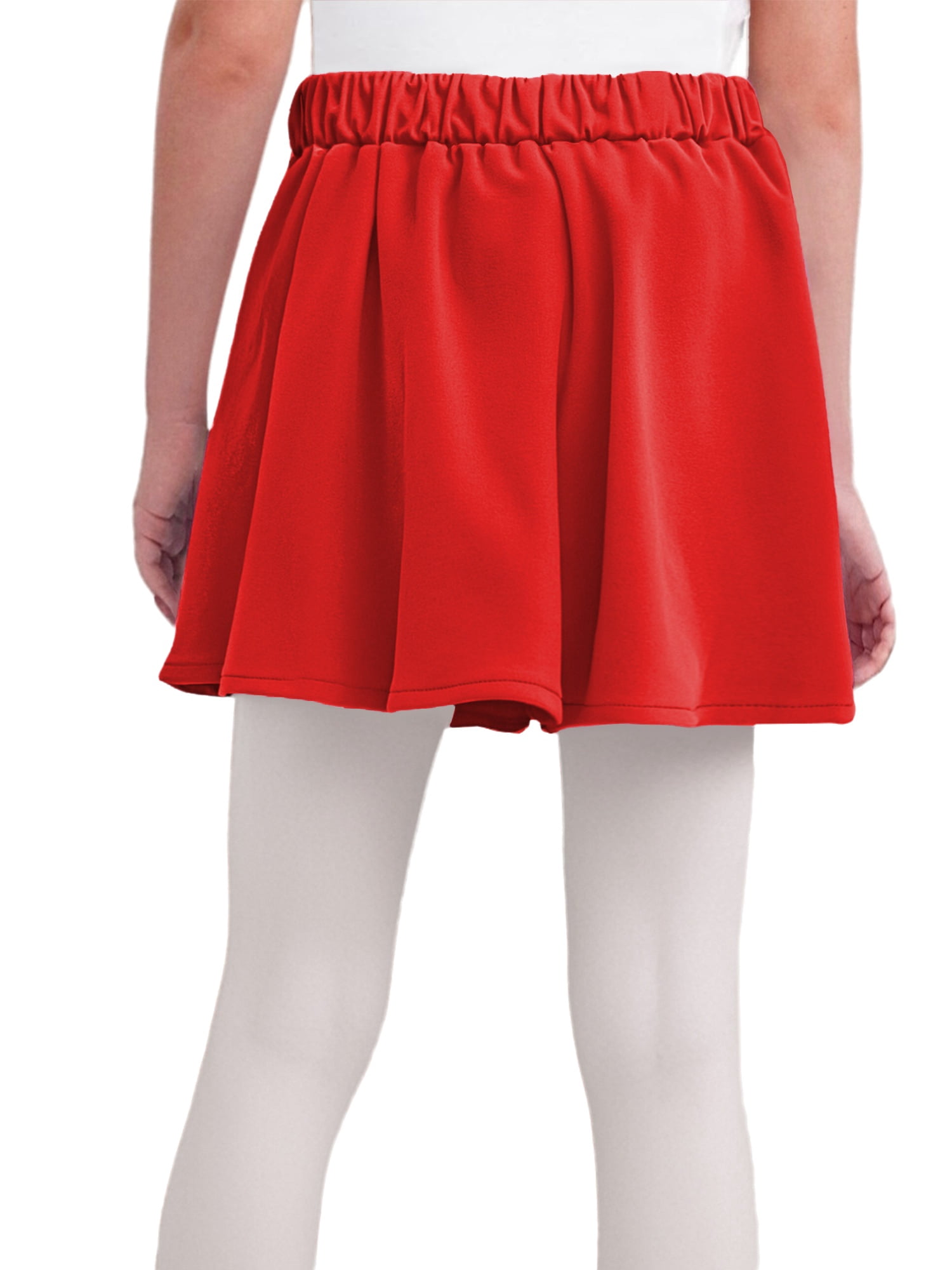 inlzdz Girl Summer Skater Skirt A-line Pleated Skirt Stretch