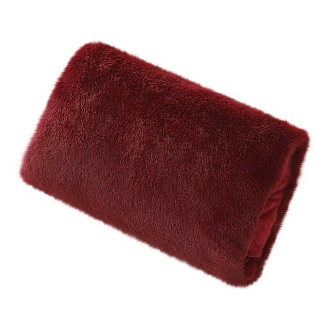 Ohufall Hand Warmer Hand Warmer Bag Solid Color USB Heating Style Removable And Washable Plush Electric Hand Warmer Portable Hand Warmer