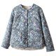 thumbnail image 2 of Parkas de manga larga para mujer, chaquetas acolchadas cálidas para mujer, chaqueta acolchada lisa de manga larga con estampado floral, abrigos con bolsillos, blusa para mujer, 2 of 4
