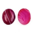 thumbnail image 3 of Natural Banded Agate/Striped Agate Cabochons Dyed Oval Cerise 40-41x30x7-9mm, 3 of 4