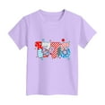 thumbnail image 4 of WUANDIXFA T Shirts for Teen Girls Kids 250 Anniversary America Flag Shirt for Boys Girls USA 250th Years Birthday 1776 July 4th T-Shirt Purple,13-14 Years, 4 of 4