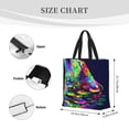 thumbnail image 4 of Naloa Howling Wolf Tote Bag for Women, Foldable Tote Bag With Zipper, Large Shoulder Bag, Top Handle Handbag for Travel, Work, Shopping, 4 of 9