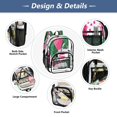thumbnail image 5 of Large Clear PVC Backpack Heavy Duty See Through Backpack for Adults Work Travel, Pink-strawberry Print Printed 12L, 5 of 8