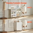 thumbnail image 3 of VEVOR Folding Sewing Table with Lockable Wheels Storage Shelves Trays Door White, 3 of 9
