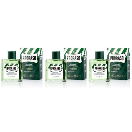 Proraso Aftershave with Eucalyptus Oil and Menthol - New Formula - 3 Pack + Schick Slim Twin ST for Sensitive