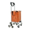 thumbnail image 3 of Carros de equipaje de servicio pesado con ruedas de escalada Compras de aleación de aluminio para comestibles Naranja Zulema Carrito de compras, 3 of 8