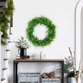 thumbnail image 5 of Gyouwnl Artificial Boxwood Wreath, 12" Artificial Green Leaves Wreath for Front Door Window Wall Hanging - Home Wedding Party Decoration, Spring Summer Christmas Decor, 5 of 8