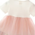 thumbnail image 2 of Baby Girls Lovely Bow Dress Party Summer Tutu Dresses Lace Straw Hat Princess Party Sundress, 0-3T, 2 of 3