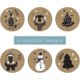 thumbnail image 3 of ZHAOCHENG Pegatinas navideñas de animales navideños en blanco y negro/Etiquetas navideñas/Varios diseños, 3 of 5