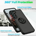 thumbnail image 6 of Dteck Case for Samsung Galaxy A14 5G,Shockproof Rubber Magnetic Ring Holder Kickstand Slim Back Cover for Galaxy A14 5G,Black+Red, 6 of 8