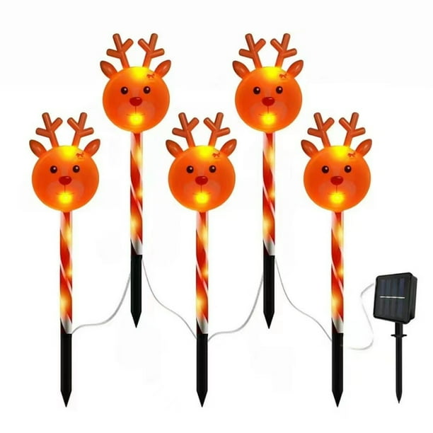 LED Muñeco Nieve Solar para Jardín Navidad Copo Luces Al Aire Libre Lindo