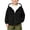 Black*, variant on Boys Fleece Lined Jackets with Pockets, Long Sleeve Fall Winter Warm Full Zip Hooded Outerwear Boys Coats Black Size 6-7 T