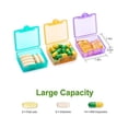 Mini Fish Pills Sukuos Small Pill Box 3 pcs, Cute Travel Pill Case Daily Pill Organizer ...