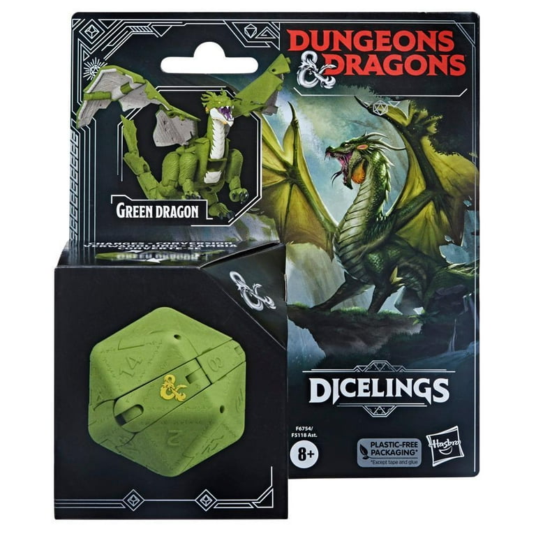 Dungeons & Dragons Dicelings Green Dragon Transformable Toy Figure