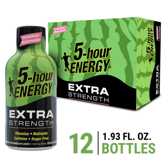 5-hour ENERGY® Shot, Extra Strength, Strawberry Watermelon, 1.93 oz, 12 Count