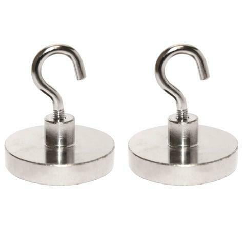 N48 55 Pounds 2 Pack 55lb Strong Magnetic Neodymium Rare Earth Magnet Hooks 849824001271 