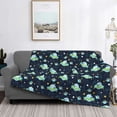 thumbnail image 2 of Yiaed Galaxy With Ufo Print Blanket Throw Blanket Soft Cozy Flannel Blanket for Home Bed Sofa Couch Chair-40"x30", 2 of 6