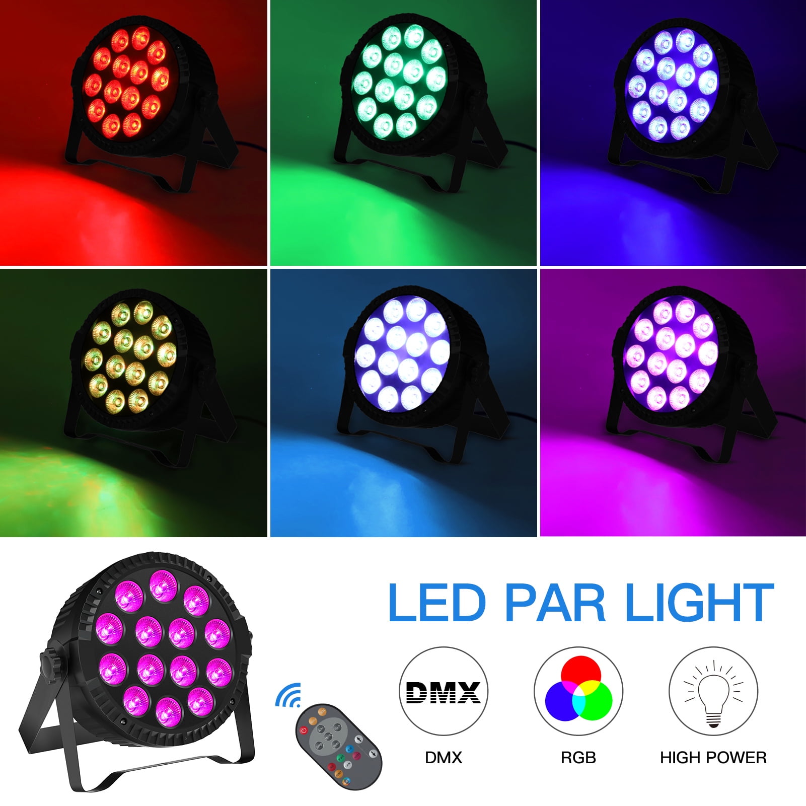 Stage Lights 4 in 1 RGBW 14 LED Par Light DMX512 Sound