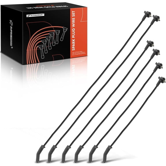 A-Premium Ignition Spark Plug Wires Set of 6 Compatible with Ford Mustang 1994-1998 Thunderbird Mercury Cougar 1994-1997 3.8L