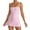 Pink, variant on Women's Sleeveless Yoga Dress with Built-in Bra - Fitness/Casual, Polyester, S-L