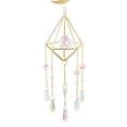 thumbnail image 2 of Carillón De Viento De Cristal Que Atrapa La Luna, Marco De Metal, Bola Puntiaguda, Flor De Cuentas (A), 2 of 4