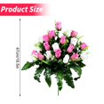 thumbnail image 3 of Artificial Cemetery Flowers, Gravesite Decoration Roses, Memorial Bouquets with Cemetery Vase, Vibrant and Long-Lasting Colors G ZZyuan, 3 of 6