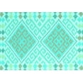 thumbnail image 1 of Ahgly Company Indoor Rectangle Southwestern Turquoise Blue Country Area Rugs, 7' x 9', 1 of 4
