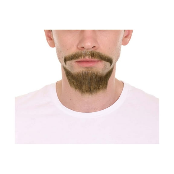 Brown Fake Goatee Beard for Men - Adult Synthetic Facial Hair Costume for Halloween & Cosplay