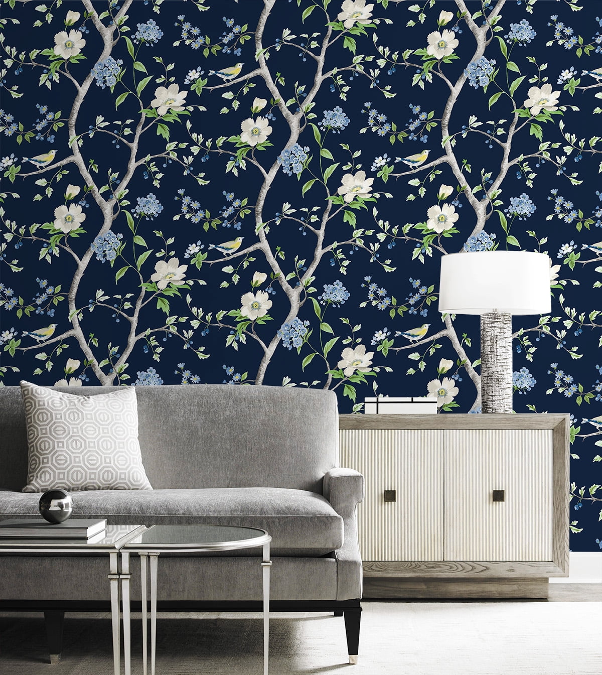 Lillian August Floral Trail Peel and Stick Wallpaper