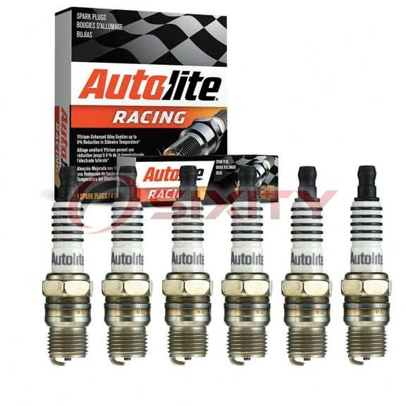 6 pc Autolite AR134 Racing Spark Plugs for 3249 440T 802 AF1 Ignition Wire Secondary