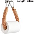 thumbnail image 1 of Soporte de papel higiénico de cuerda de yute, toallero industrial montado en la pared con gancho de metal para baño, toalla o cortina de ducha Dontodent Kuyhfg Sin marca, 1 of 5