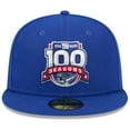 thumbnail image 2 of Men's New Era Royal New York Giants 100th Season 59FIFTY Fitted Hat, 2 of 6