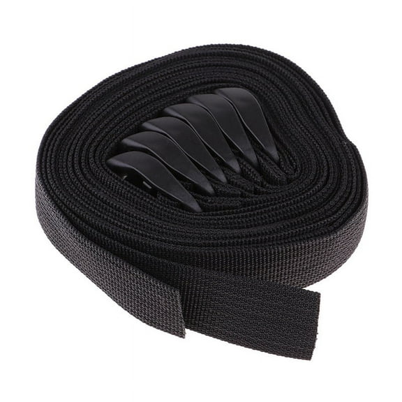 4 Set 1 Inch Nylon Webbing Straps with Adjuster Buckle for DIY Making Luggage Strap, Backpack Repairing, Outdoor Sports