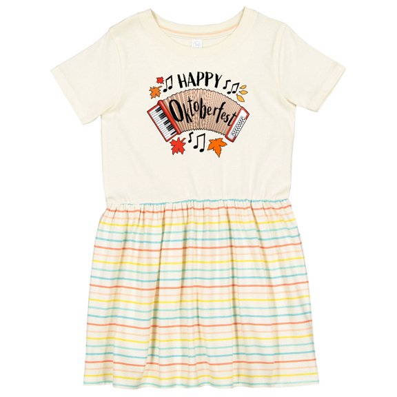 Inktastic Happy Oktoberfest- Accordian Girls Toddler Dress