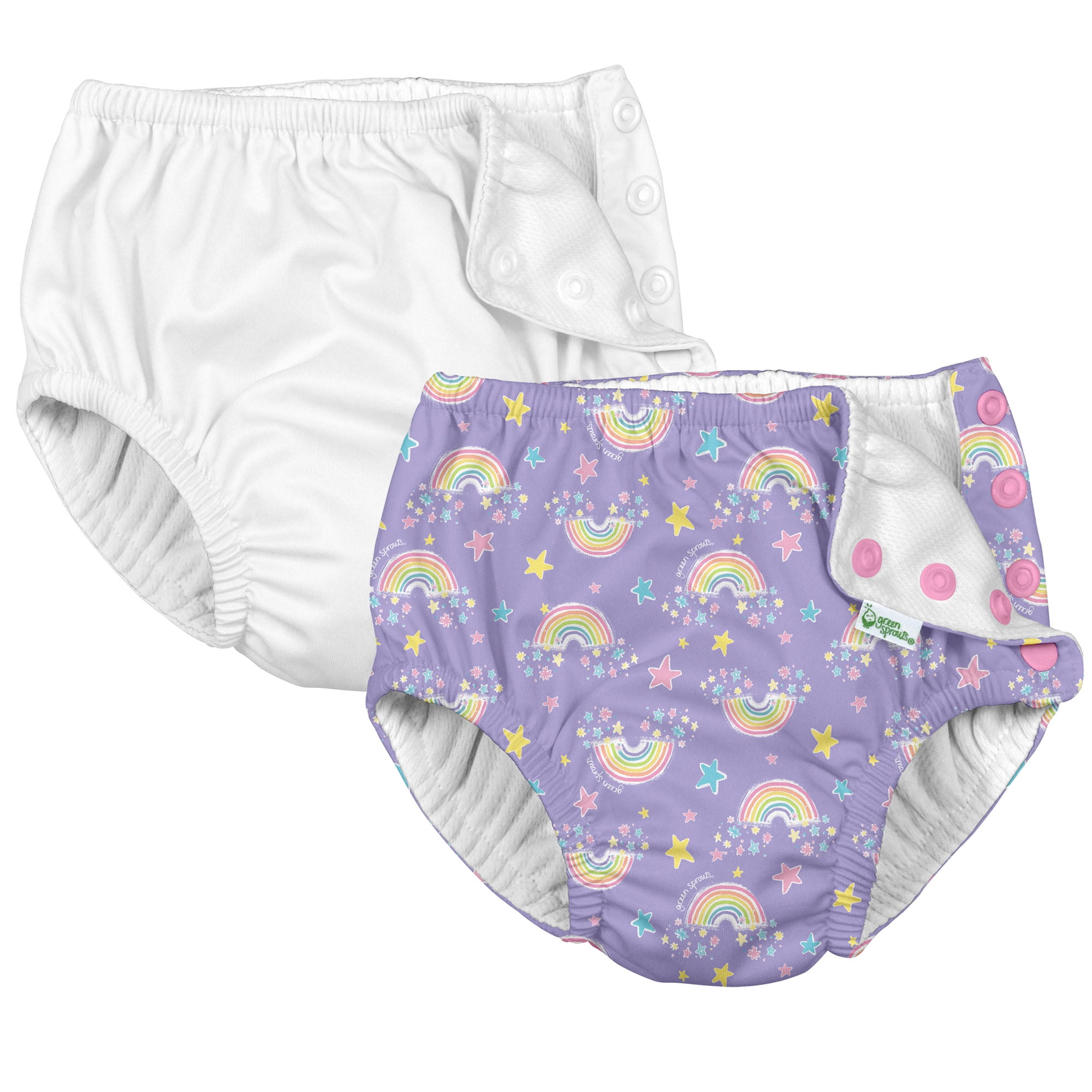 i Play (2 Pack) Girls Reusable Absorbent Baby Swim Diapers Swimming