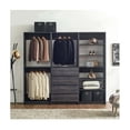 thumbnail image 4 of Maykoosh Closet System Customizible, Walk-In Wardrobe Organizer, Closet System with Hanging, Hanging Rods, Drawers, Heavy Duty-Color:Black,Size:Model ADE 3 Closet, 4 of 6