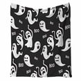 thumbnail image 2 of Fmbmuo Warm Halloween Spooky Cute Ghost Print Throw Blanket , Soft Cozy Lightweight Decorative , For Sofa Couch Bed Home Holiday Decoration, 2 of 9