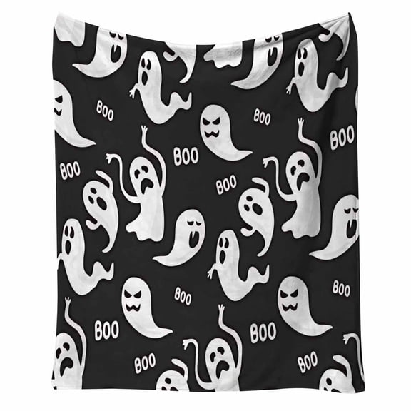 A Soft Halloween Printed Fleece Blanket Throw Blanket Warm Cozy Decorative Flannel For Sofa Couch
