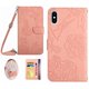 thumbnail image 1 of Funda para iPhone XS MAX de piel sintética suave con tarjetero y correa larga, diseño de mariposas y flores., 1 of 5