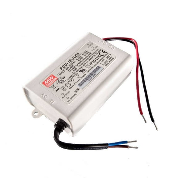 PCD-16-700A | Mean Well 16W 700mA CC Triac Dimming LED Driver