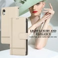 thumbnail image 5 of Compatible with iPhone XR Wallet Case, with Wrist Strap and Crossbody Strap, Make-up Mirror PU Leather Flip Credit Cell Cover Kickstand for iPhone XR Girls Women, Beige, 5 of 8