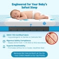 thumbnail image 3 of SENLINK 5 Inch Dual Firm Reversible Crib & Toddler Mattress, Premium Breathable Tencel Mattress with Waterproof Removable Washable Cover, Standard Size 52" x 27.6" x 5", 3 of 5