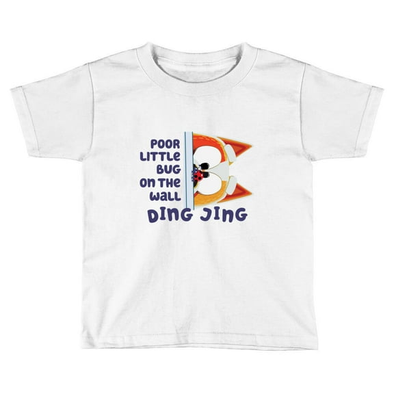 Poor Little Bug On The Wall Toddler T Shirt Bluey Birthday Tee, Bluey Family Tee, Bingo Shirt TODDLER SHORT SLEEVE TEE BELLA CANVAS 3001T