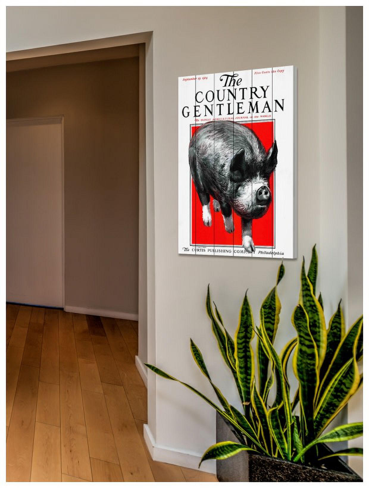 Marmont Hill Inc Marmont Hill - 'CG Pig' Painting Print on White Wood