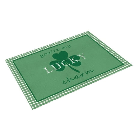 

Flash Sale Yiteos St Patricks s Day Placemats Irish Festive Atmosphere Decorative Table Runners Tablecloths Placemat Clearance 1× Placemat St. Patrick s Day Placemats Kitchen Mat Multi-Color