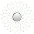 thumbnail image 2 of SAFAVIEH Geometric Round Sunburst Flower Mirror, Silver, 2 of 3