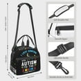 thumbnail image 4 of Hirioo I Love With Autism To The Moon And Back for Crossbody Lunch Box for Women Men with Adjustable Shoulder Strap for School, Work and Travel, 4 of 9